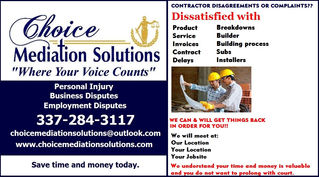 Building a Home? Do not go to War! Mediate!