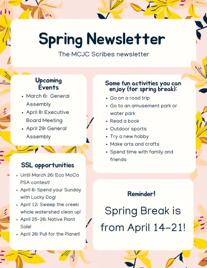 MCJC Scribes March Newsletter 