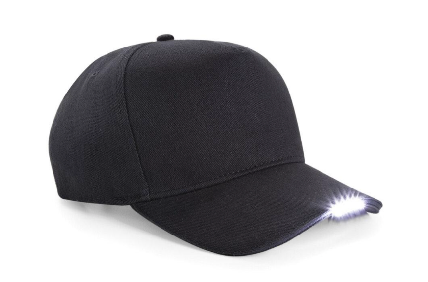 Thumbnail: Beechfield B515 LED Safety Cap with Adjustable Fit - Black