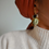 Thumbnail: Tragebild Dusty Rose Earrings  Cellulose Acetate Collection, Collections, Creoles and Charms, Drop Earrings, Earrings,