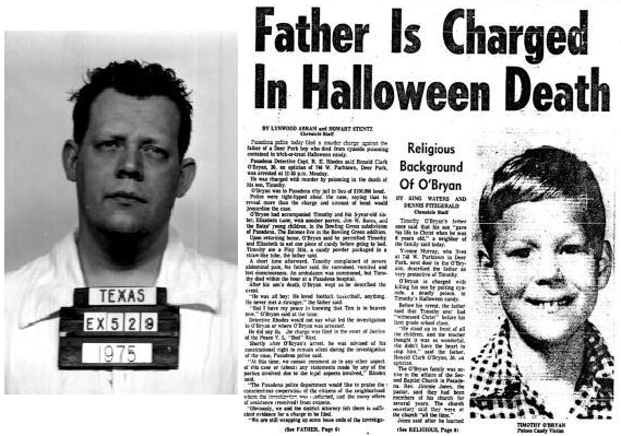 curiosity crime and cocktail time, halloween, halloween murder. the candyman, ronald clark o'bryan