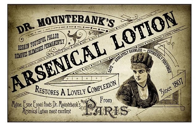 curiosity crime and cocktail time, bizarre beliefs, strange but true, weird history, arsenic, victorian arsenic