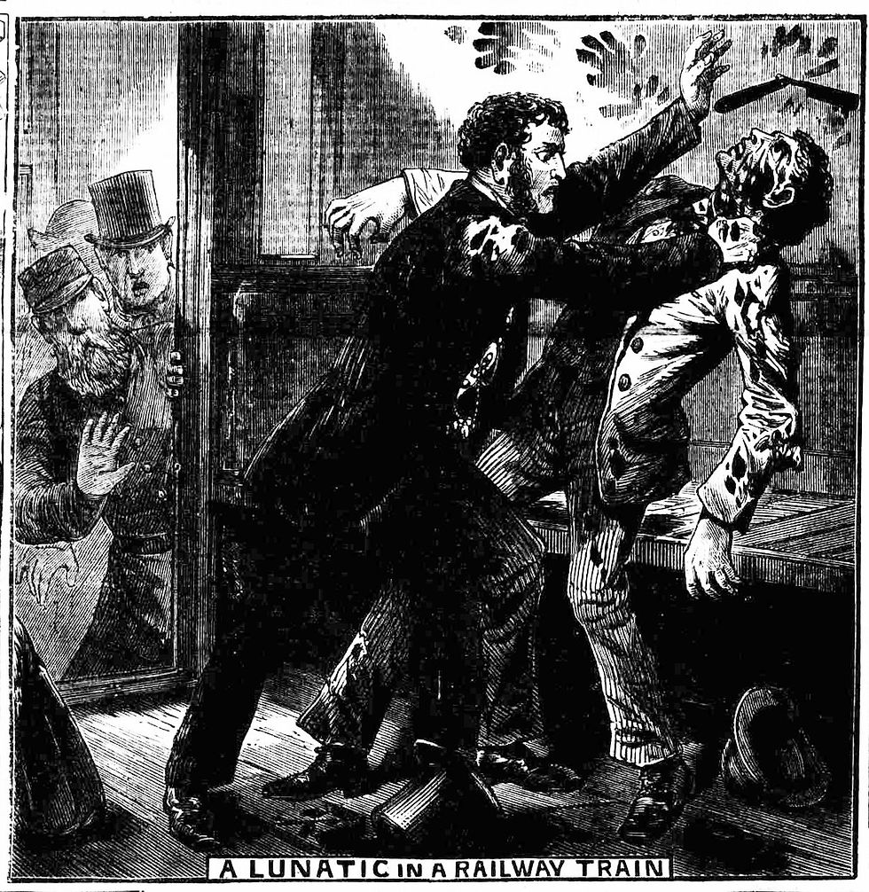 Curiosity crime and cocktail time, bizarre beliefs, Victorian trains, loco