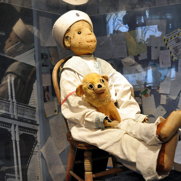curiosity crime and cocktail time, haunted dolls, robert the doll, robert haunted doll
