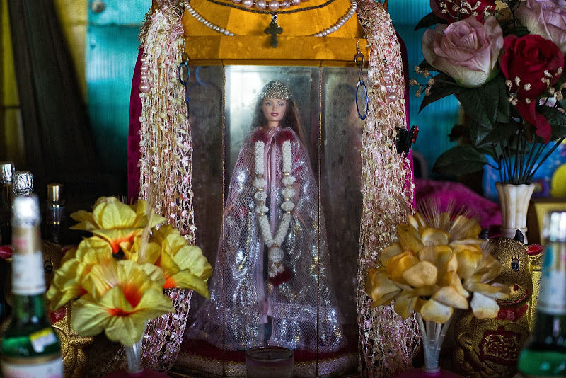 curiosity crime and cocktail time, haunted dolls, german girl shrine, haunted doll shrine