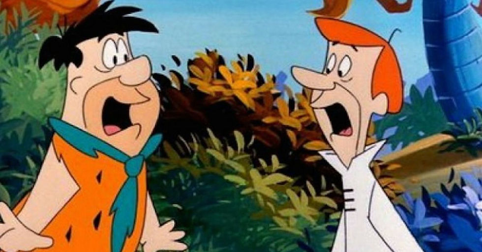 Curiosity crime and cocktail time, childhood ruined, dark childhood theories. childrens tv theories, the flintstones theory, the jetsons theory