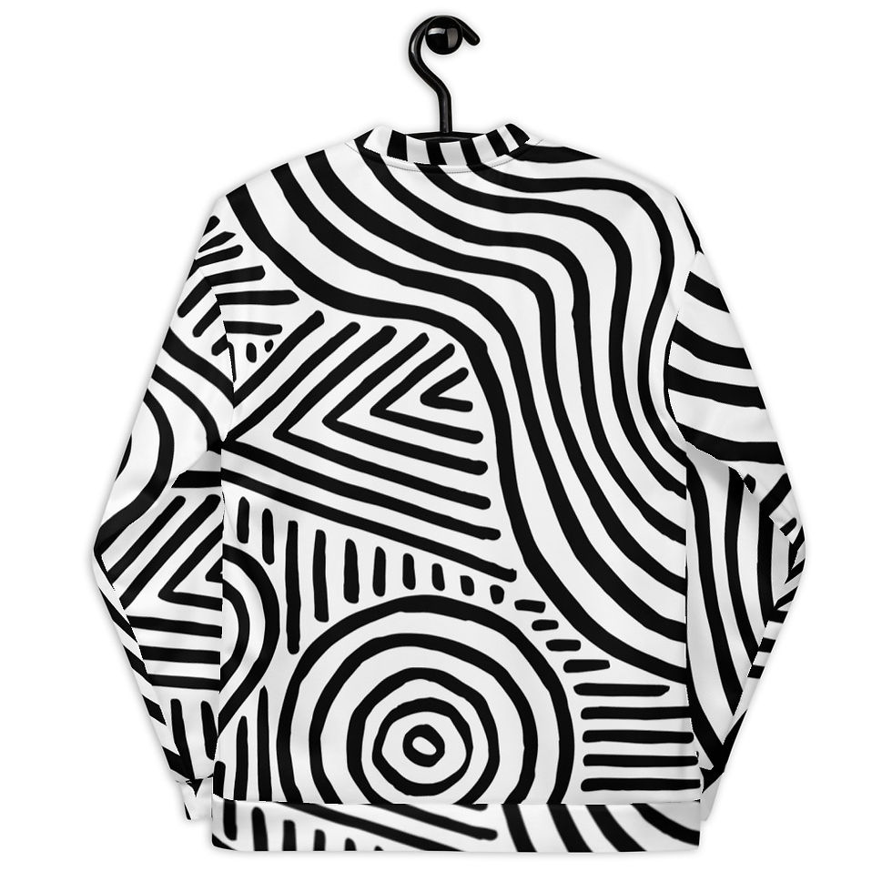 Thumbnail: Playfully B/W Bomber Jacket
