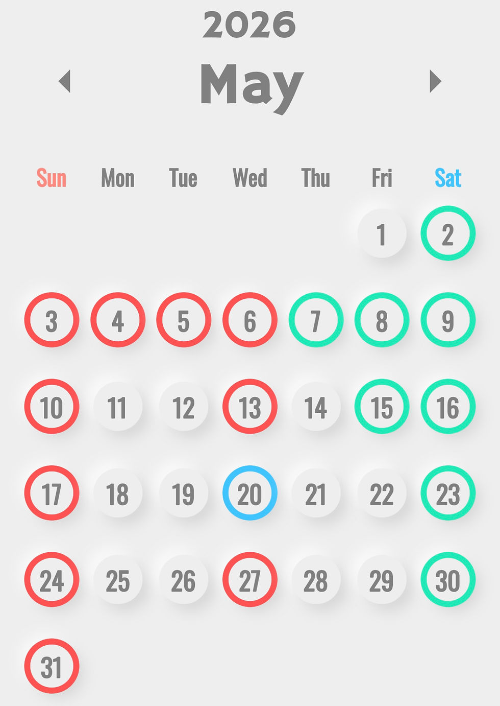 5月の休診日