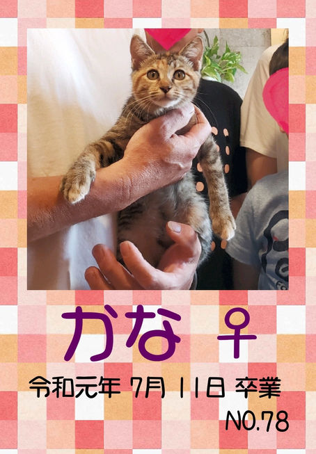 かな 卒業です!