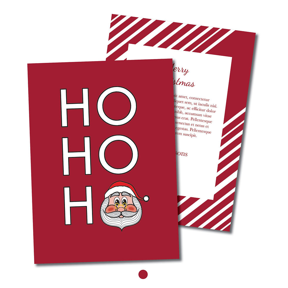 HO HO Holiday Card