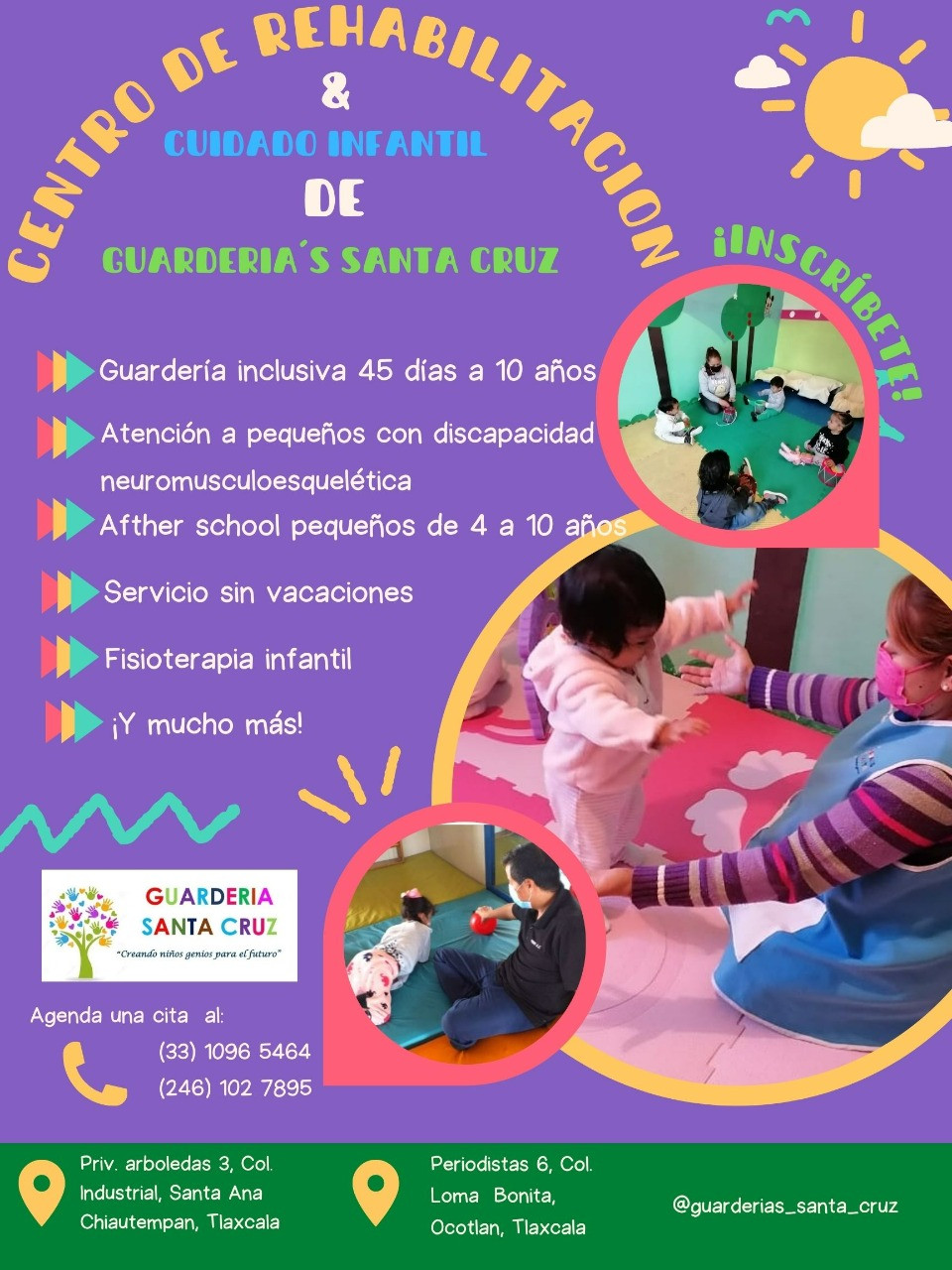 Guardería inclusiva de 45 días a 10 años