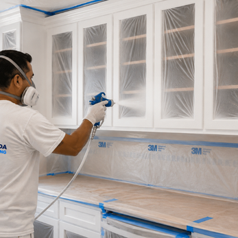 Professional kitchen cabinet painting in West Palm Beach by All Florida Colors Painting