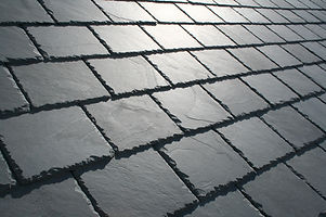 beautiful detailed slate roof close up w