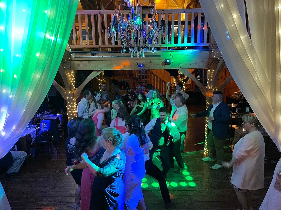 wedding lighting mood on dance floor with colorful lighting creating energetic reception atmosphere