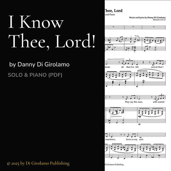 I Know Thee, Lord!