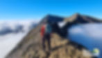 Hiker on Crib Goch, one of the best ridges in Snowdonia.