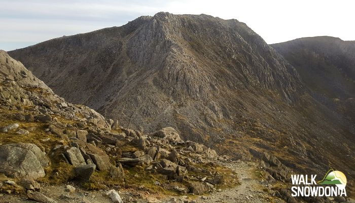 Bristly Ridge is the most difficult part of the Cwm Bochlwyd Horseshoe