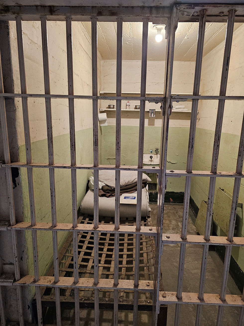 One of the prison cells at Alcatraz