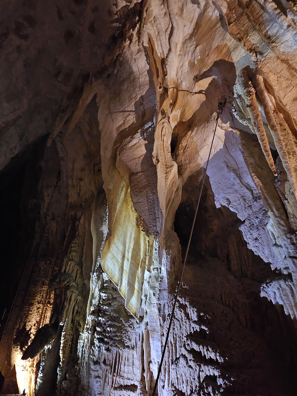 Other cave formations that have developed over hundreds of years. They only grow about the size of  fingernail every hundred years.