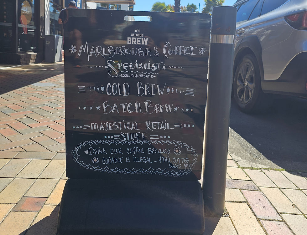 Neither Brett not I are coffee drinkers, but maybe it is that serious for some people.