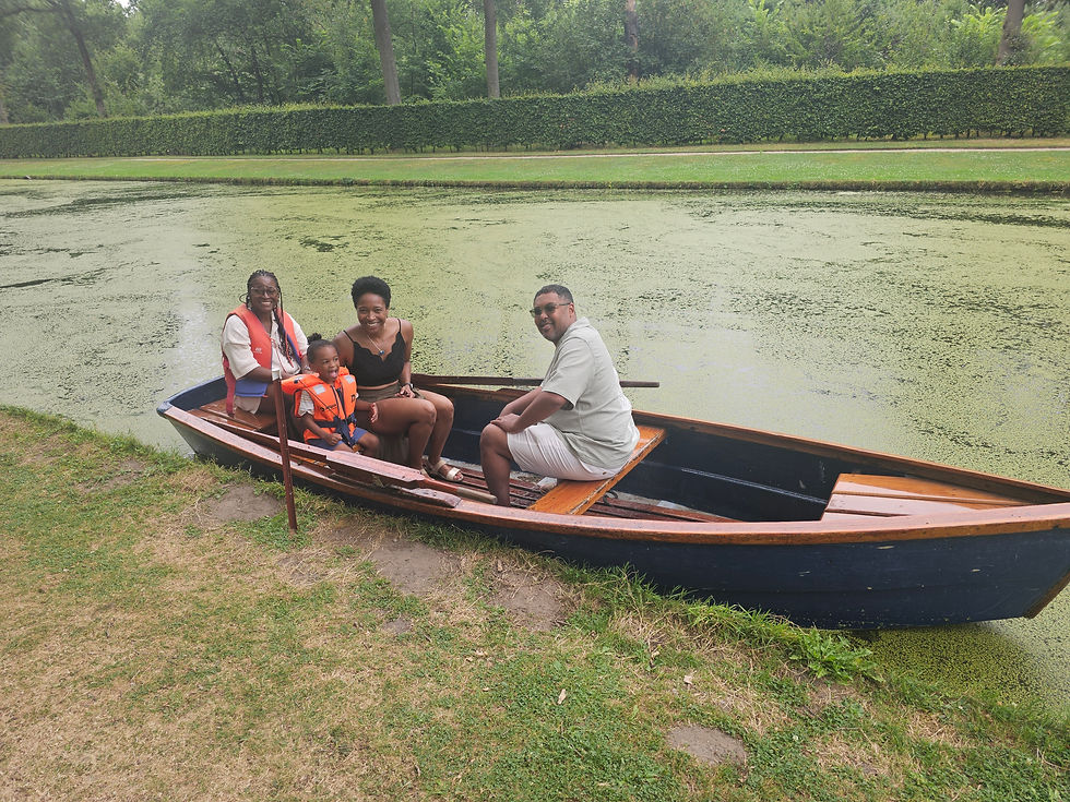 We did a little rowing at the pond on the castle grounds.