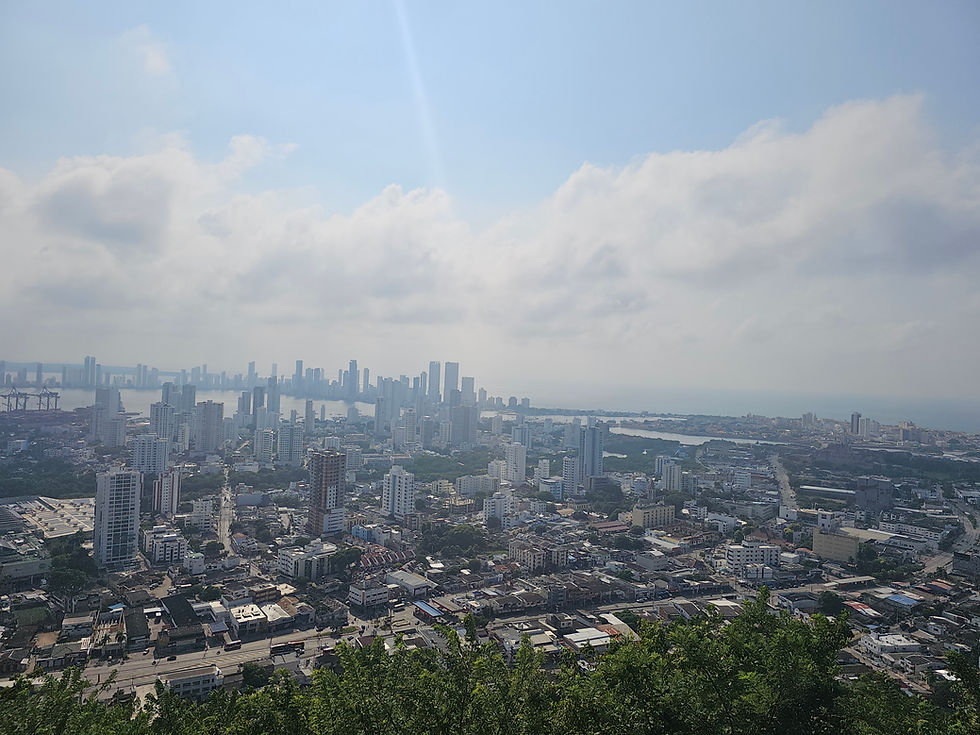 One of the views of Cartagena from the tallest place in the city.