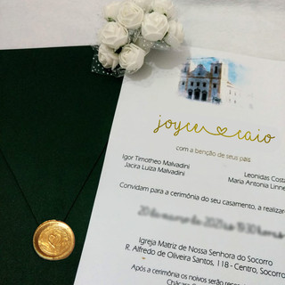 Convite de Casamento Aquarela