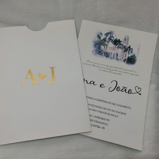 Convite de Casamento Aquarela Ana e João