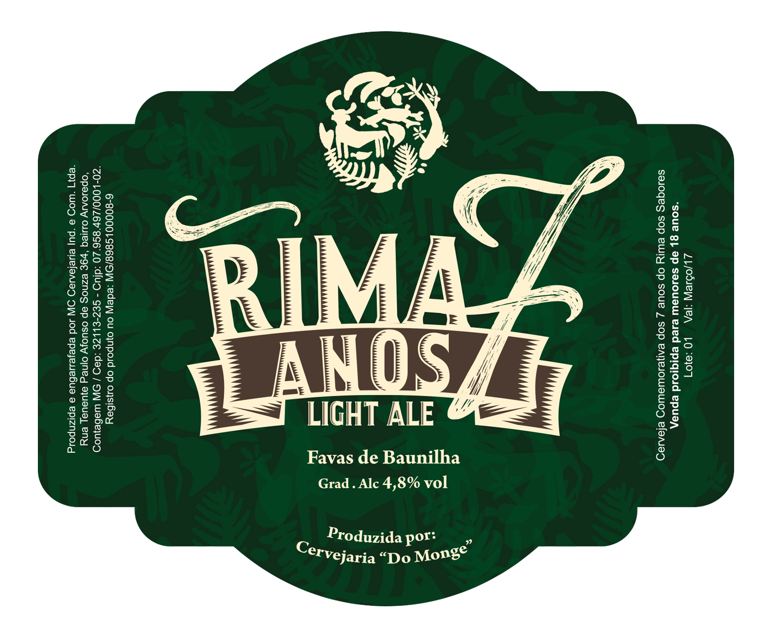 Rótulo Cerveja Rima dos Sabores