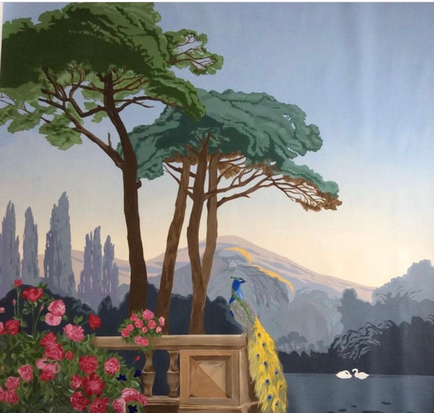 Fresque Lac de Côme