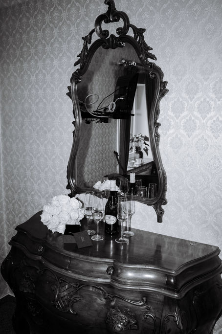 Blitzfotos von Brautdetails