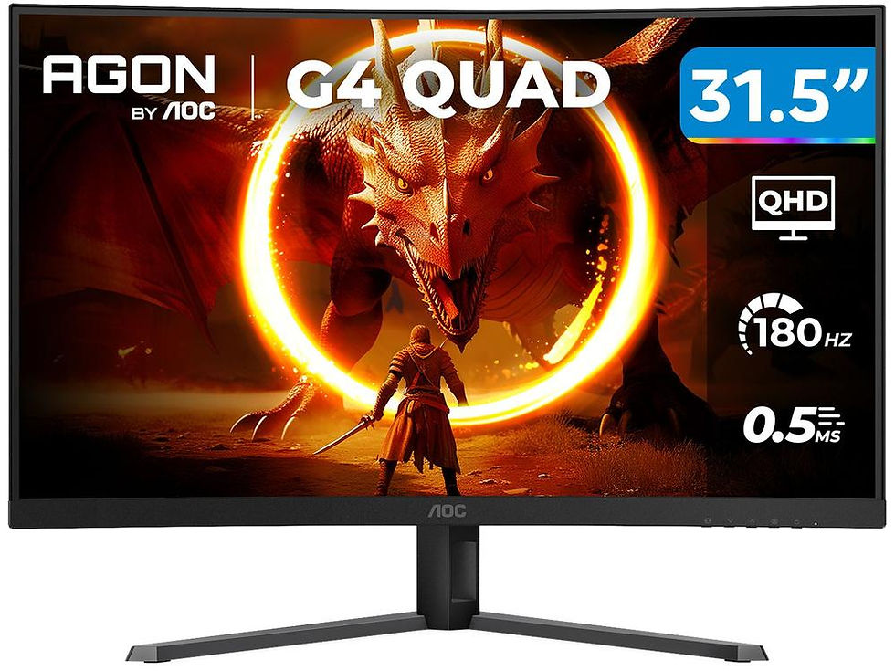 Miniatura: AOC Gaming Monitor 32" QHD 180Hz VA 0.5ms HDMI DisplayPort-Dual Voltage