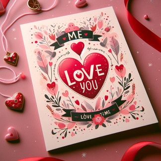 a card with text me love you