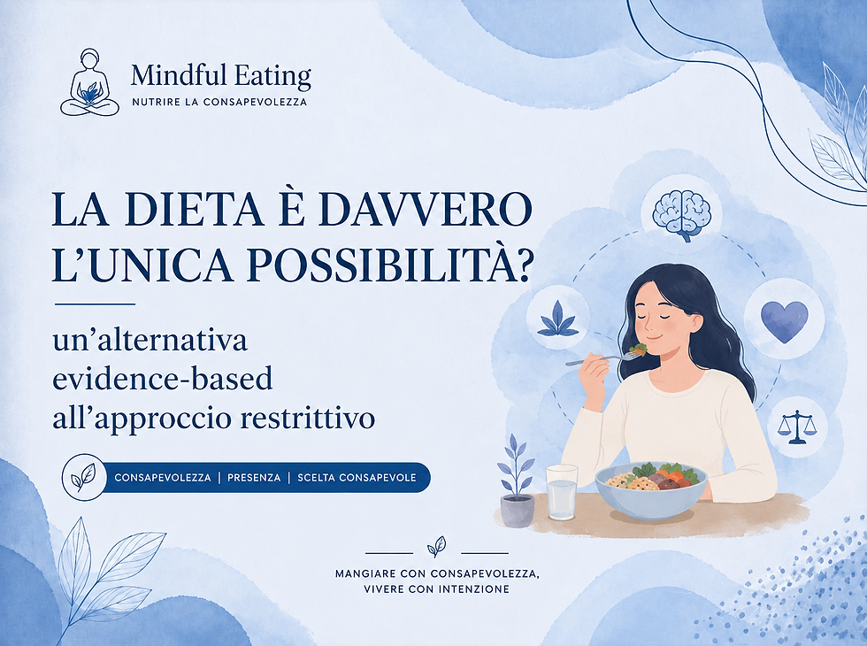La dieta è davvero l'unica possibilità?