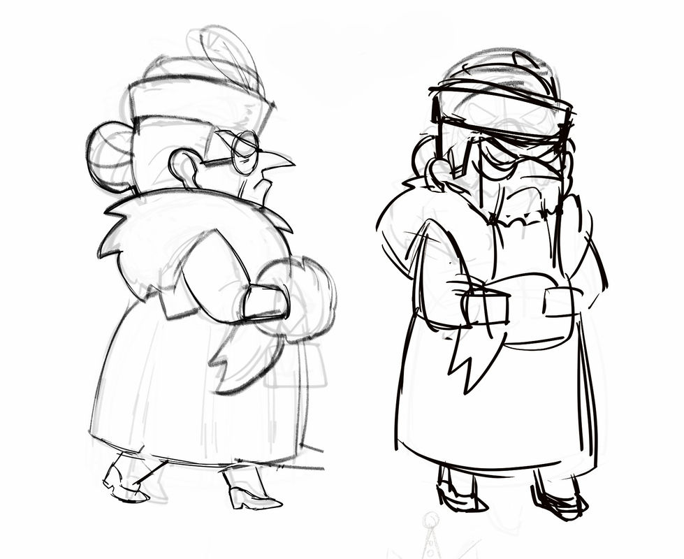 Character Sketches Old Lady