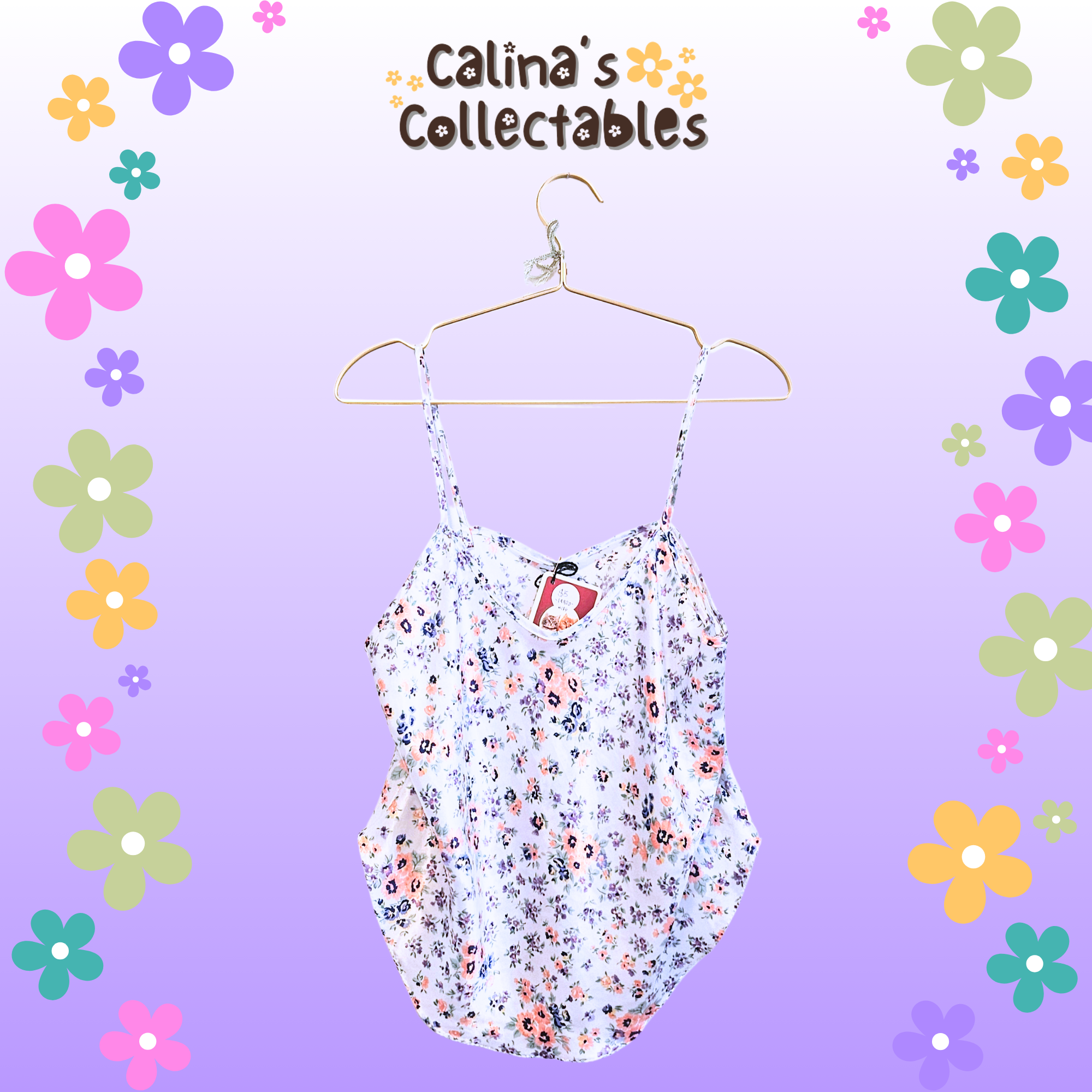 White Floral Cami