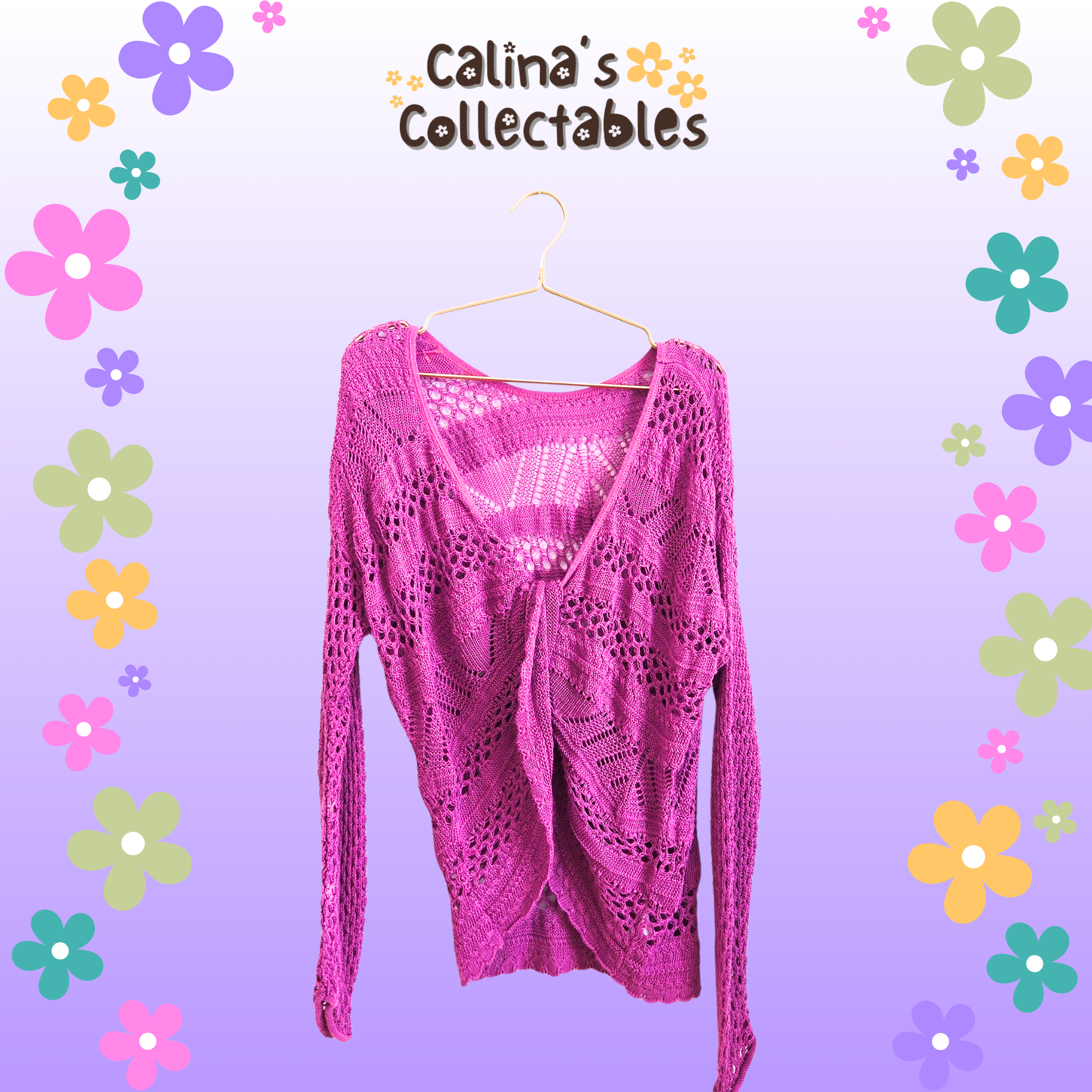 Woven Magenta Sweater