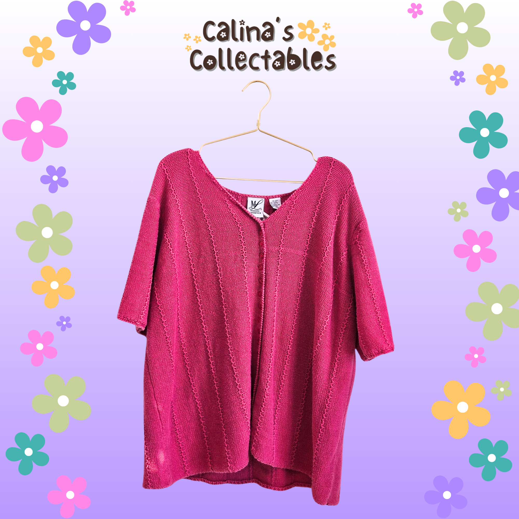 Maggie Lawrence Flower Button Sweater