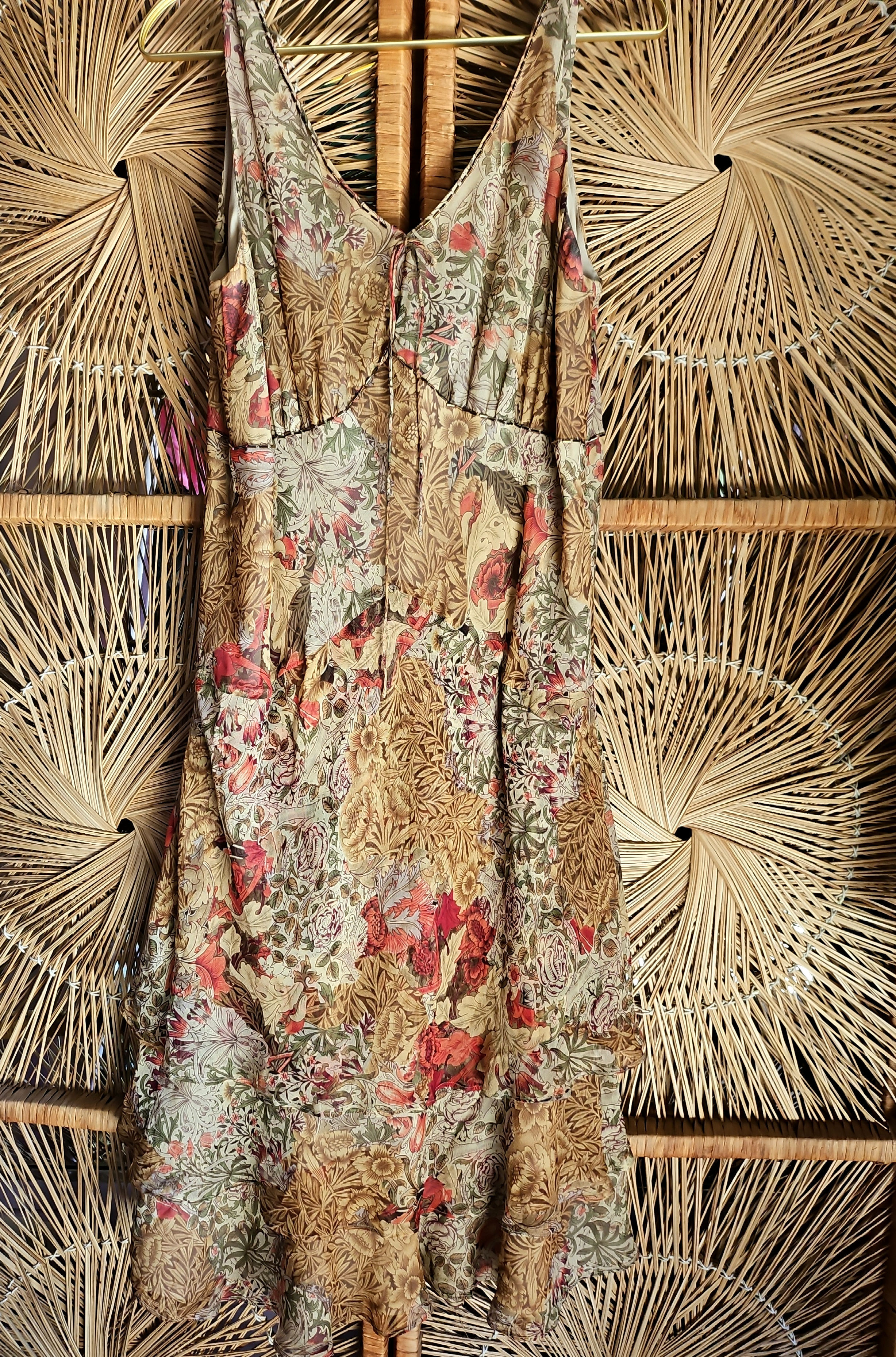 Silk Floral Leopard Dress