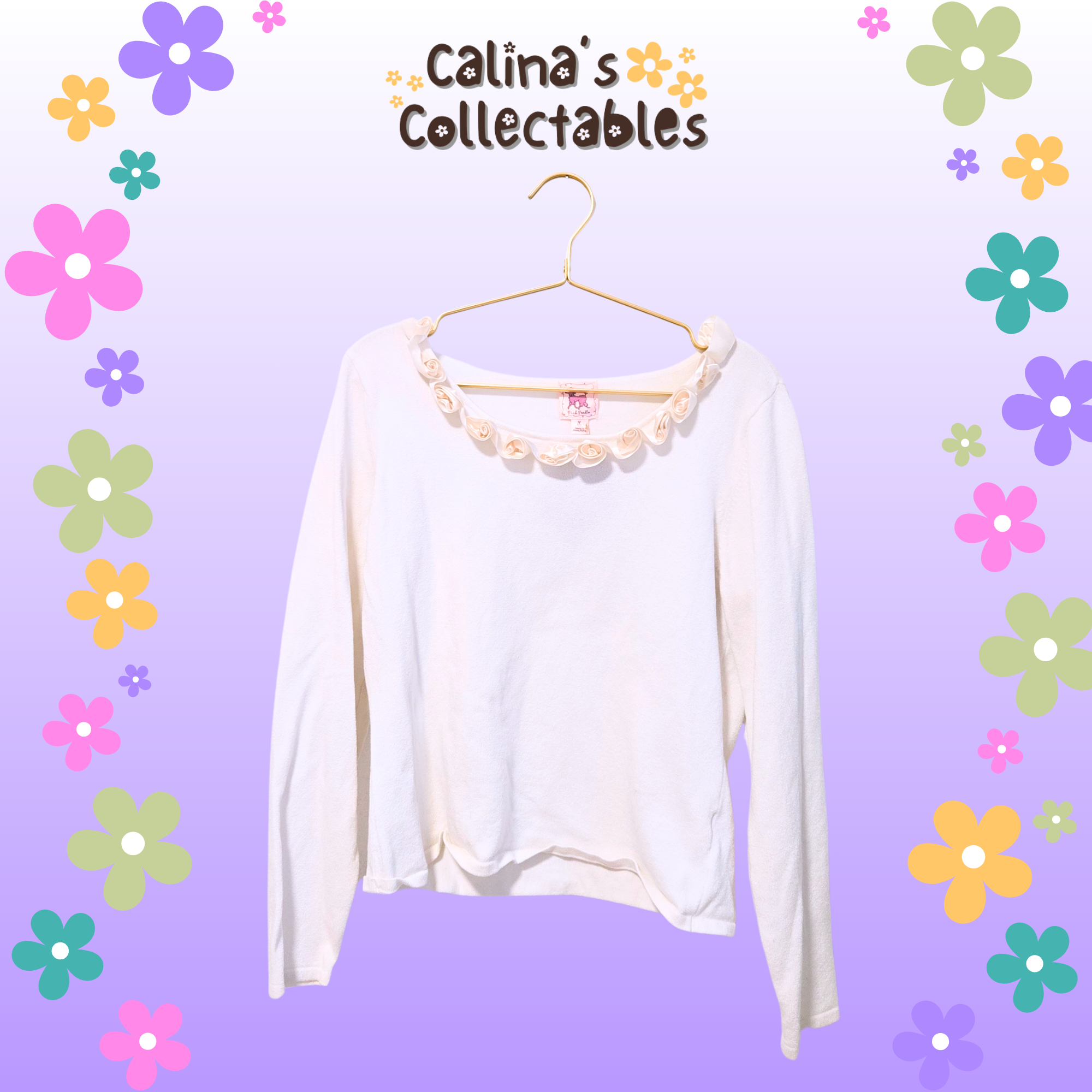 Pink Poodle Rosette Trim Top