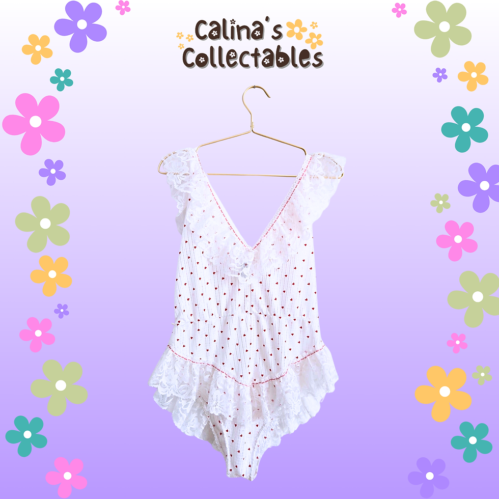 Thumbnail: Alana Gale White & Red Heart Lingerie