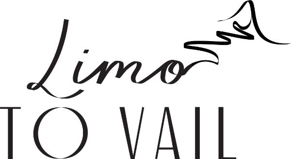 Stylized "Limo To Vail" logo in black text with a swoosh resembling a mountain above "Limo". Bold, modern font creates a dynamic feel.