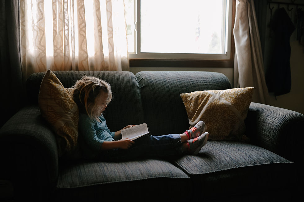 Child Reading Quietly
