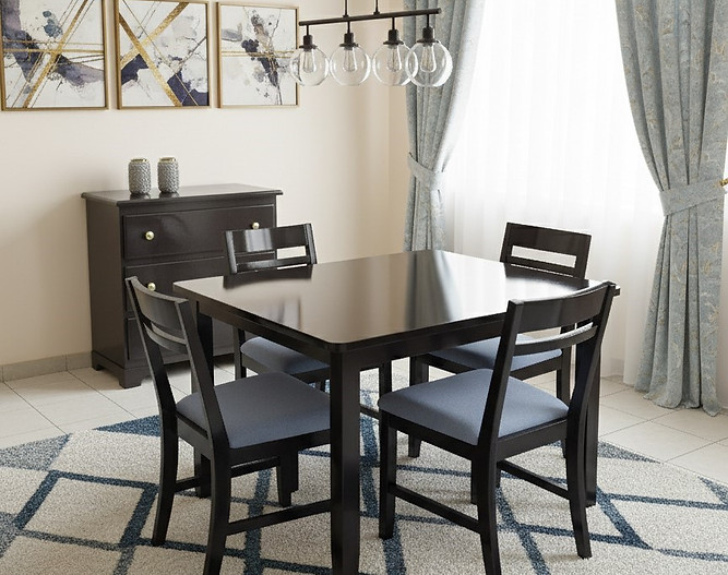 Mesa Texas 4S con Sillas Texas Nogal con Gavetero Qatar Compacto - IA - 1.jpg