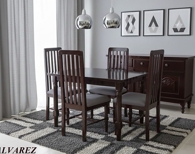 Mesa Nápoles 4S con Sillas Nápoles Nogal con Aparador P56 - IA - 1.jpg