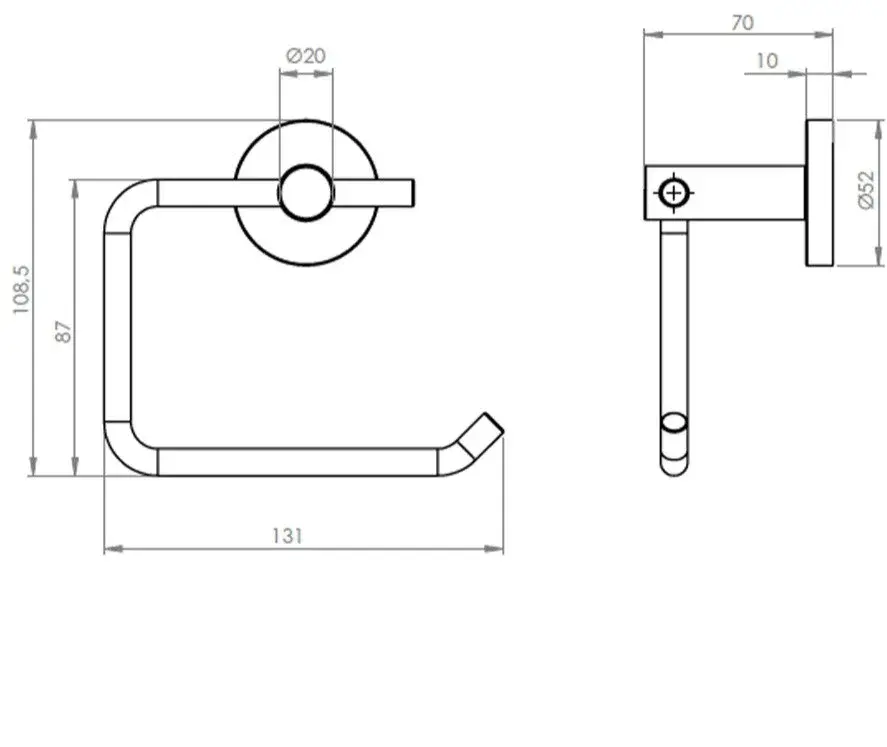 mapa Porta papel Benton INOX