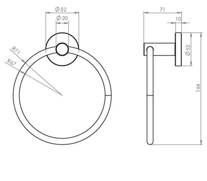mapa Toallero aro Benton acero INOX