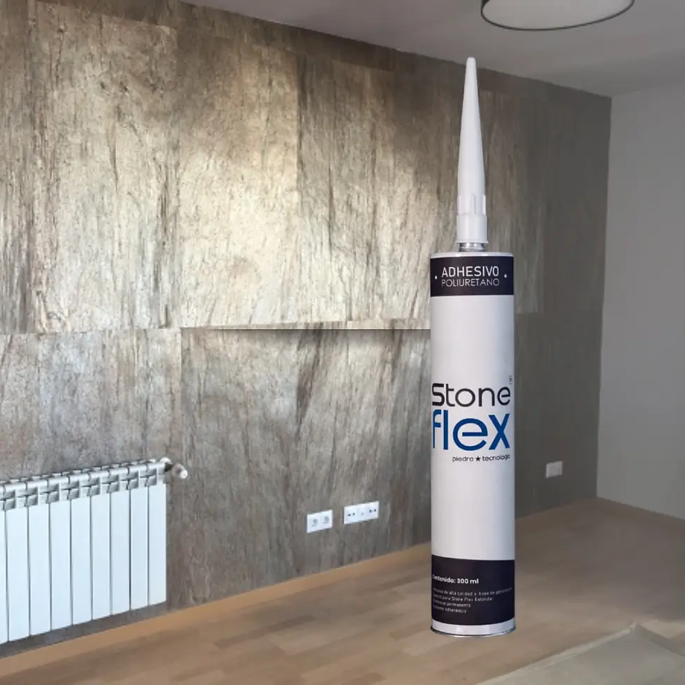Vista ambiente pegante adhesivo para Piedra Flexible estándar stone flex