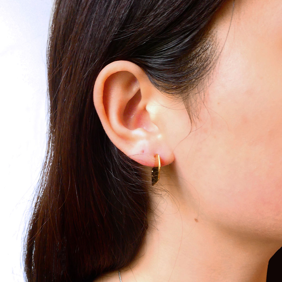 Thumbnail: Boucles d'oreilles "Quartz" fine vermeil