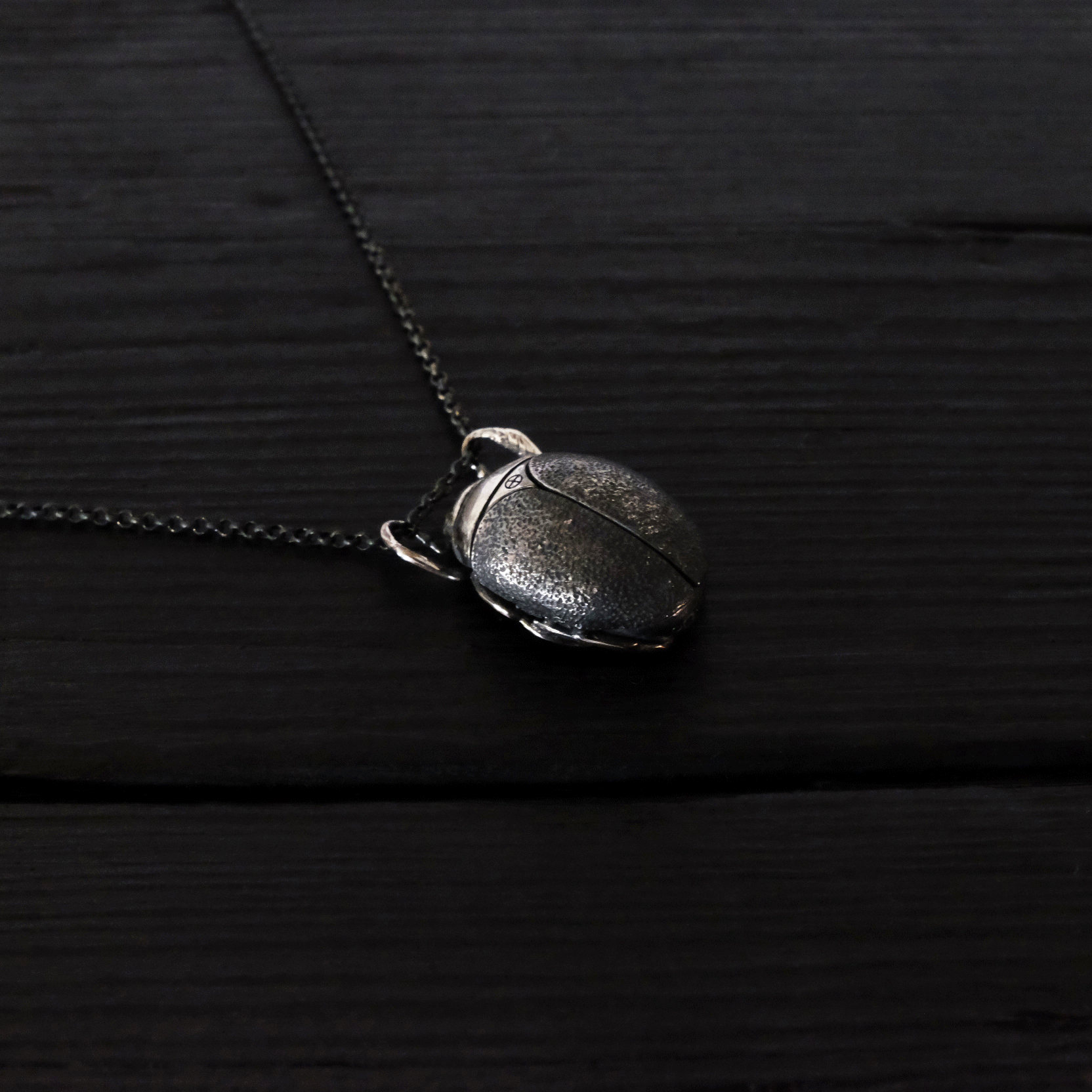 Collier Ras Du Cou En Argent Sterling Années 70 – Motif Scarabées émaillés Bleu, Occasion